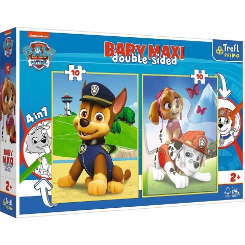 Trefl Układanka Baby MAXI 2x10 elementów elementów Drużyna Paw Patrol