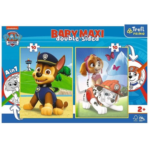 Trefl Układanka Baby MAXI 2x10 elementów elementów Drużyna Paw Patrol