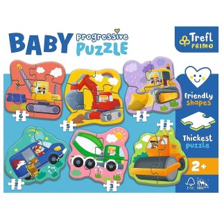 Trefl Układanka Baby Progressive Puzzle Pojazdy