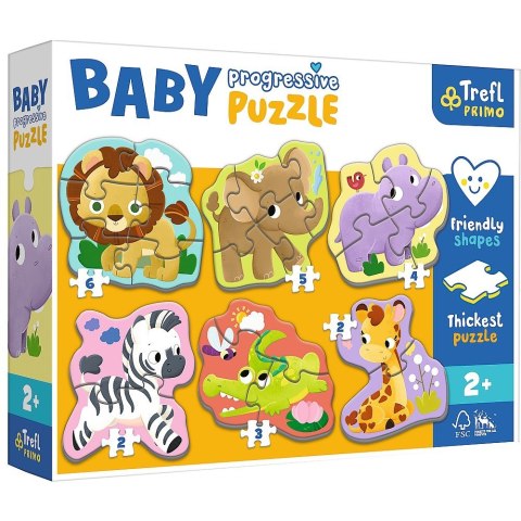 Trefl Układanka Baby Progressive Puzzle Safari