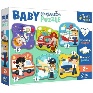 Trefl Układanka Baby Progressive Puzzle Zawody i pojazdy