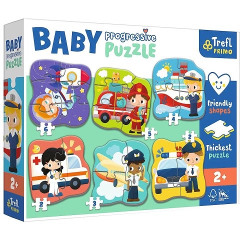 Trefl Układanka Baby Progressive Puzzle Zawody i pojazdy