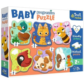 Trefl Układanka Baby Progressive Puzzle Zwierzęta