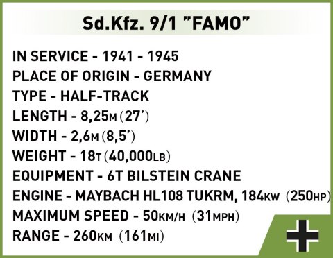 Cobi Klocki Klocki Sd.Kfz. 9/1 Famo