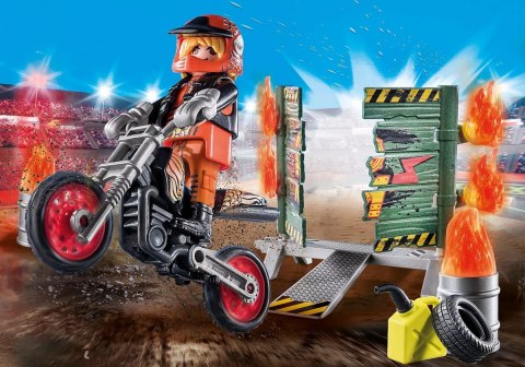 Playmobil Zestaw z figurką Stunt Show 71256 Starter Pack Pokaz kaskaderski ze ścianą ognia