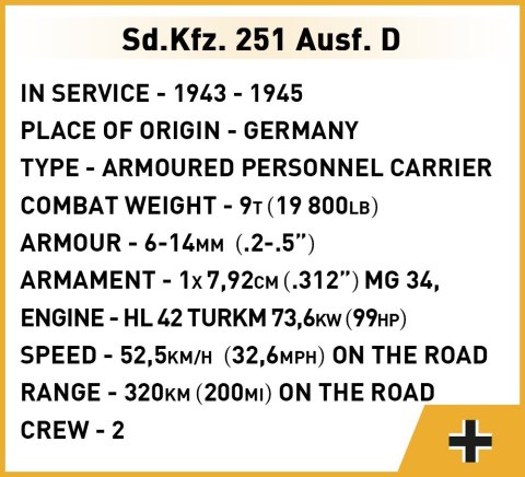 Cobi Klocki Klocki Sd.Kfz. 251 Ausf.D