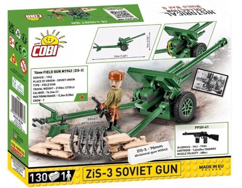 Cobi Klocki Klocki ZiS-3 76 mm Divisional Gun M1942