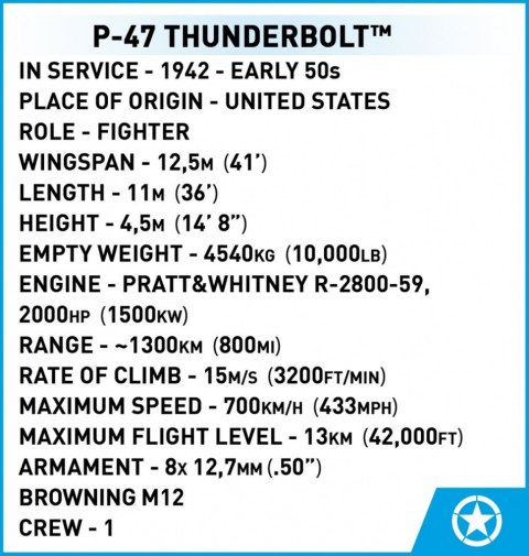 Cobi Klocki Klocki P-47 Thunderbolt