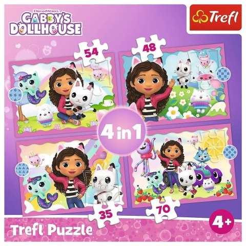 Trefl Puzzle 4w1 Przygody Gabi Koci Domek Gabi