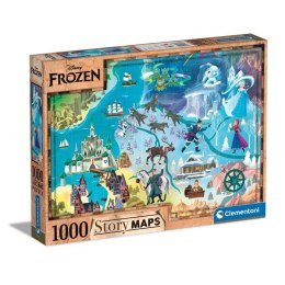 Clementoni Puzzle 1000 elementów Compact Disney Maps Frozen