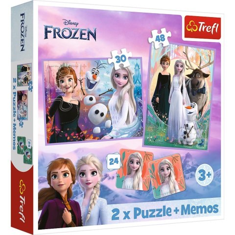 Trefl Puzzle 2w1 memos Księżniczki Kraina Lodu Frozen 2