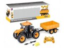 ATA Pojazd Double Eagle Traktor JCB Farm z przyczepą R/C