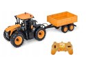 ATA Pojazd Double Eagle Traktor JCB Farm z przyczepą R/C