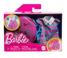 Mattel BARBIE Zestaw modowy premium, sukienka paski