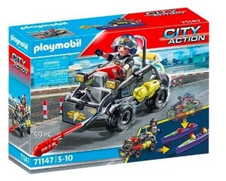 Playmobil Zestaw z figurką City Action 71147 Quad terenowy jednostki specjalnej