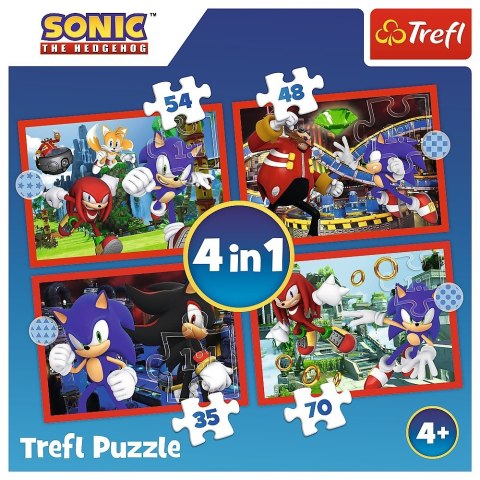 Trefl Puzzle 4w1 Przygody Sonica