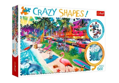 Trefl Puzzle 600 elementów Crazy Shapes Plaża w Miami