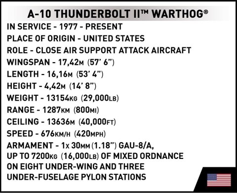 Cobi Klocki Klocki A-10 Thunderbolt II Warthog