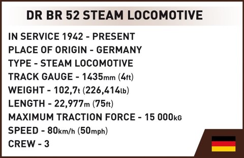 Cobi Klocki Klocki DR BR 52 Steam Locomotive