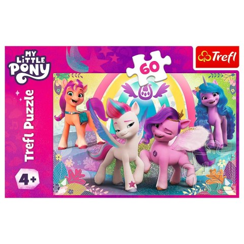 Trefl Puzzle 60 elementów W świecie przyjaźni Kucyki Pony