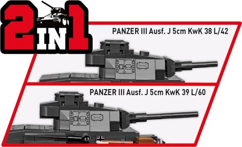 Cobi Klocki Klocki Historical Collection WWII Panzer III Ausf. J 590 klocków