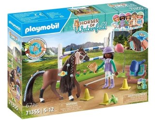 Playmobil Zestaw z figurkami Horses 71355 Zoe i Blaze z przeszkodami