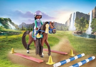 Playmobil Zestaw z figurkami Horses 71355 Zoe i Blaze z przeszkodami