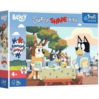 Trefl Puzzle 60 elementów XXL Super Shape Bluey i przyjaciele