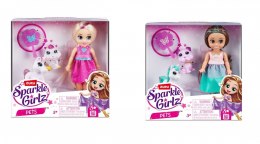 ZURU Sparkle Girlz Lalka Księżniczka 4,7 cala ze zwierzątkami