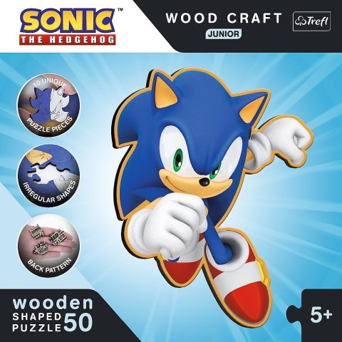 Trefl Puzzle drewniane 50 elementów Sonic