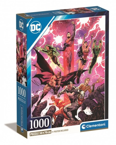 Clementoni Puzzle 1000 elementów Compact DC Comics Liga Sprawiedliwych (Justice League)