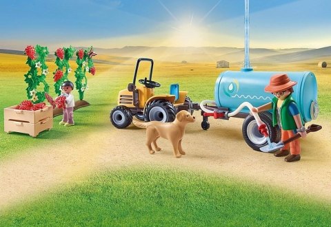 Playmobil Zestaw z figurkami Country 71442 Traktor z przyczepa i zbiornikiem na wodę