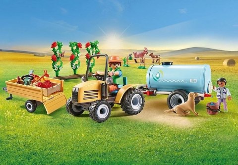 Playmobil Zestaw z figurkami Country 71442 Traktor z przyczepa i zbiornikiem na wodę