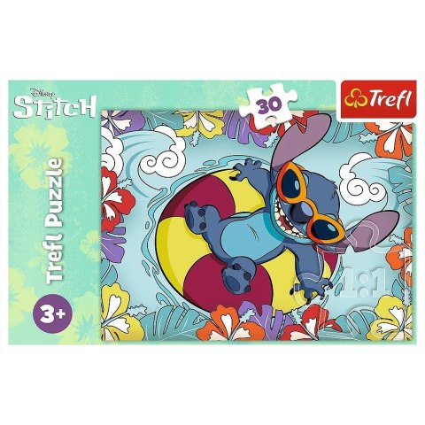 Trefl Puzzle 30 elementów Lilo i Stitch na wakacjach