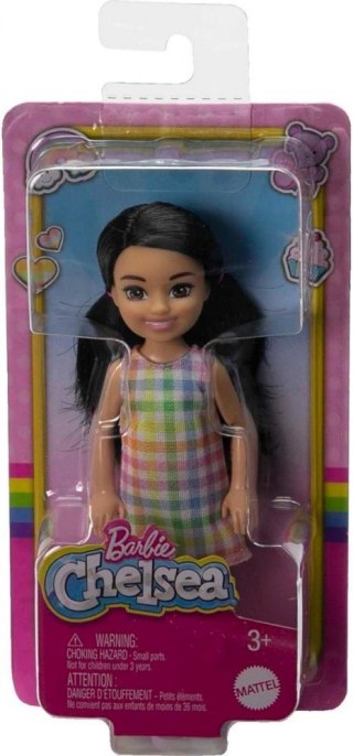 Mattel Lalka Barbie Chelsea sukienka w kratę