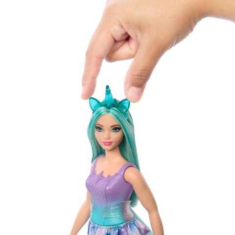 Mattel Lalka Barbie Jednorożec, fioletowo-turkusowy strój