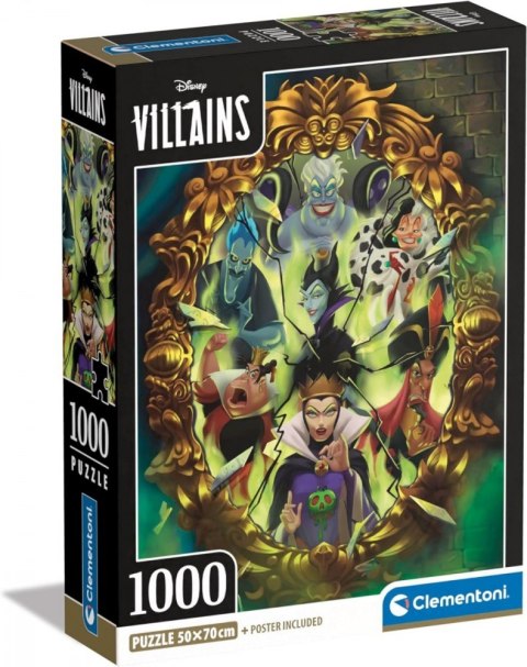 Clementoni Puzzle 1000 elementów Compact Disney Villains