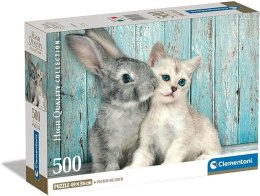 Clementoni Puzzle 500 elementów Compact Kot i Królik