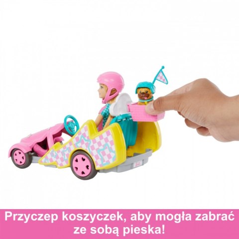 Mattel Lalka Barbie Stacie i pojazd filmowy Gokart