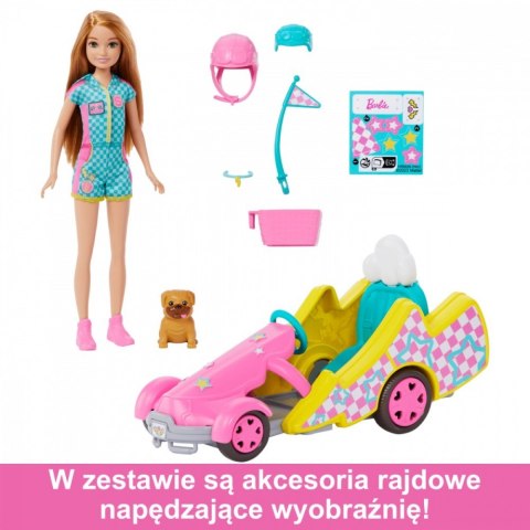 Mattel Lalka Barbie Stacie i pojazd filmowy Gokart