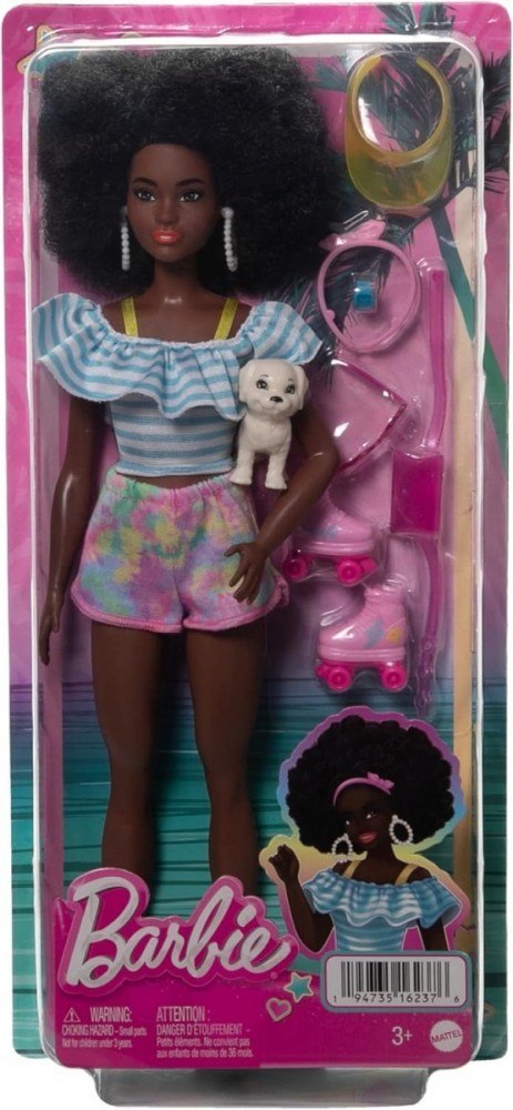 Mattel Lalka Barbie z fryzurą w stylu afro z akcesoriami