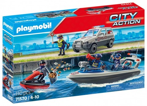 Playmobil Zestaw z figurkami City Action 71570 Pościg policyjny na wodzie