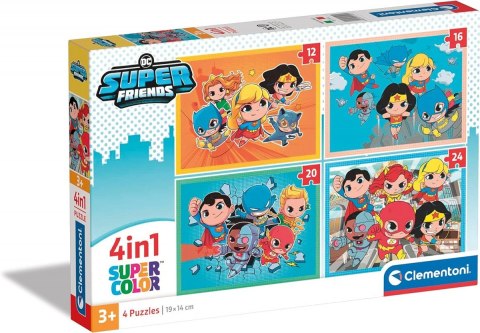 Clementoni Puzzle 4w1 Super Kolor DC Super Friends