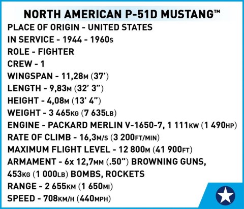 Cobi Klocki Klocki P-51D Mustang