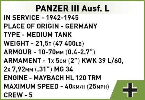 Cobi Klocki Klocki Panzer III Ausf.L