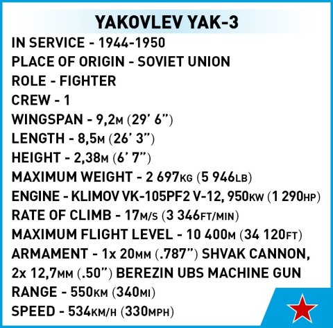 Cobi Klocki Klocki Yakovlev Yak-3