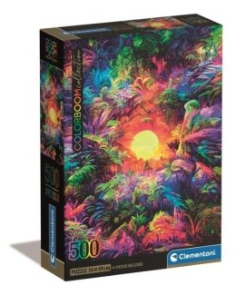 Clementoni Puzzle 500 elementów Compact Psychedelic Jungle Sunrise