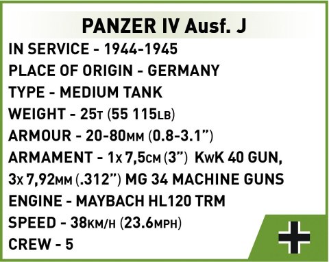 Cobi Klocki Klocki Panzer IV Ausf. J