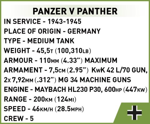 Cobi Klocki Klocki Panzer V Panther