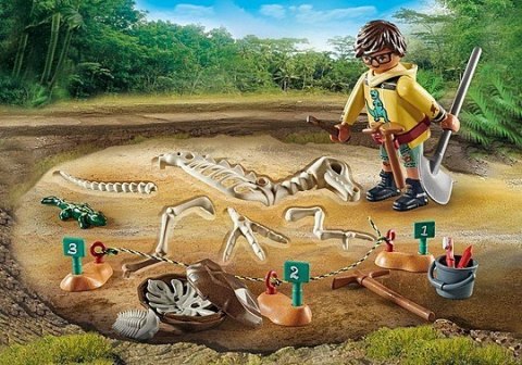 Playmobil Zestaw figurek Dinos 71527 Wykopalisko ze szkieletem dinozaura